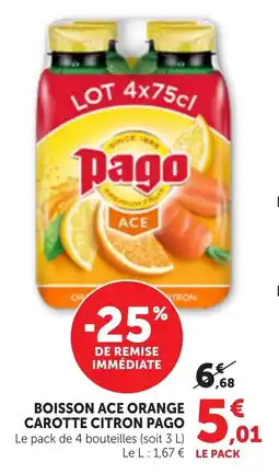 Bi1 Boisson ace orange carotte citron pago offre