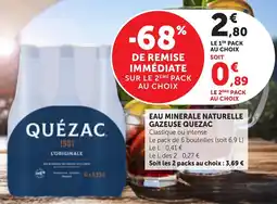 Bi1 Eau minerale naturelle gazeuse quezac offre