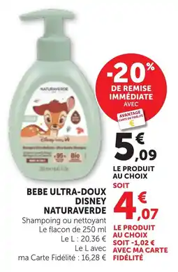 Bi1 Bebe ultra-doux disney naturaverde offre