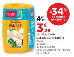 Bi1 Gel douche tahiti offre