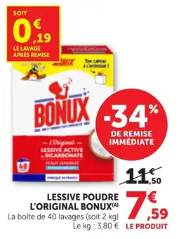 Bi1 Lessive poudre l'original bonux offre