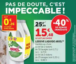 Bi1 Lessive liquide ariel offre