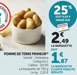 Bi1 Pomme de terre primeur offre