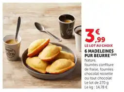 Bi1 6 madeleines pur beurre offre