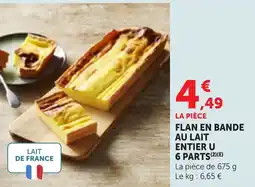 Bi1 Flan en bande au lait entier u 6 parts offre