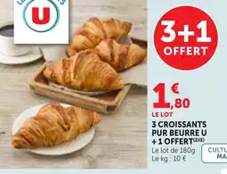 Bi1 3 croissants pur beurre u offre