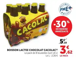 Bi1 Boisson lactee chocolat cacolac offre