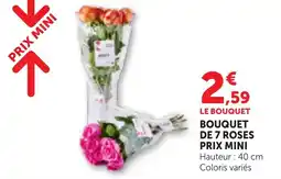 Bi1 Bouquet de 7 roses prix mini offre