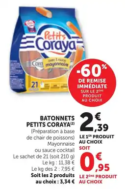 Bi1 Batonnets petits coraya offre