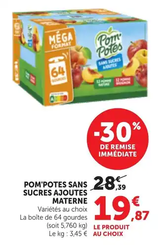 Pom'potes sans sucres ajoutes materne