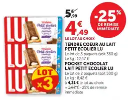 Bi1 Tendre coeur au lait petit ecolier lu offre