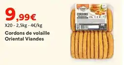 Hmarket Cordons de volaille oriental viandes offre