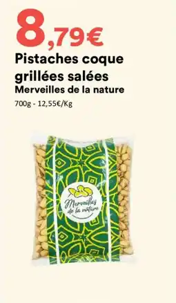 Hmarket Pistaches coque grillées salées merveilles de la nature offre