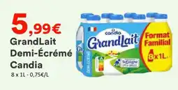 Hmarket Grandlait demi-écrémé candia offre