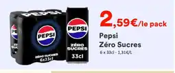 Hmarket Pepsi zéro sucres offre