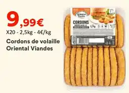 Hmarket Cordons de volaille oriental viandes offre