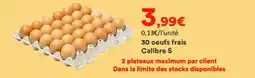 Hmarket 30 oeufs frais calibre s offre