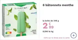 Picard 6 bâtonnets menthe offre