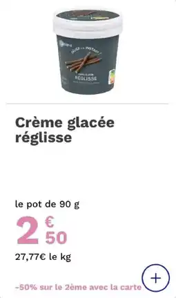 Picard Crème glacée réglisse offre