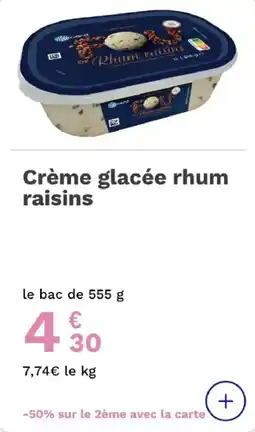Picard Crème glacée rhum raisins offre