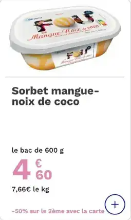 Picard Sorbet mangue- noix de coco offre