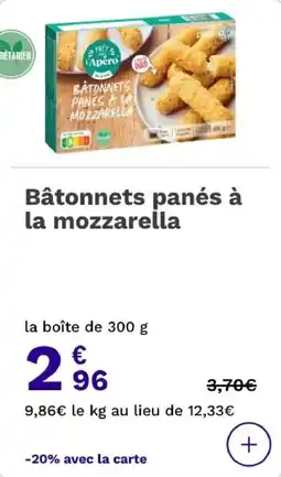 Picard Bâtonnets panés à la mozzarella offre