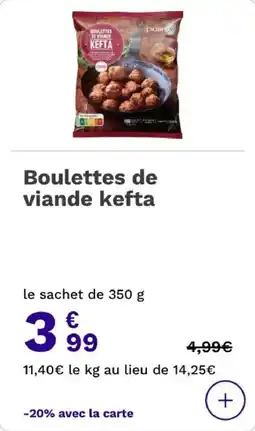 Picard Boulettes de viande kefta offre