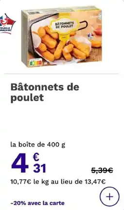 Picard Bâtonnets de poulet offre