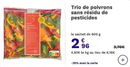 Picard Trio de poivrons sans résidu de pesticides offre