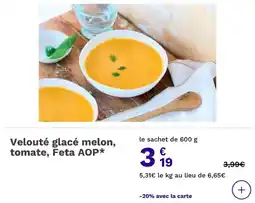 Picard Velouté glacé melon tomate feta aop offre