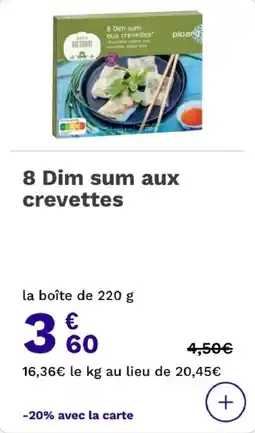 Picard 8 dim sum aux crevettes offre