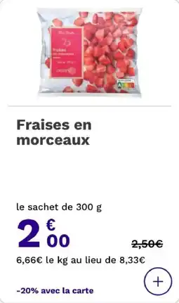 Picard Fraises en morceaux offre