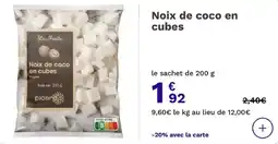 Picard Noix de coco en cubes offre