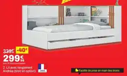 BUT Lit avec rangement Andréa (tiroir en option) offre