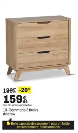BUT Commode 3 tiroirs Andrew offre