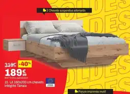 BUT Lit chevets intégrés Tanaia offre