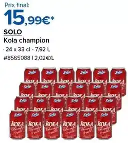 Costco Solo - cola champion offre
