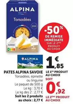 U Express Alpina - pates offre