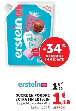Super U Erstein - sucre en poudre extra fin offre