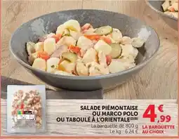 Super U Salade piemontaise ou marco polo ou taboulé à l'orientale offre