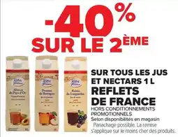 Carrefour Market SUR TOUS LES JUS ET NECTARS 1 L REFLETS DE FRANCE offre