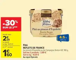 Carrefour Market Pâté REFLETS DE FRANCE offre