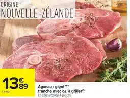 Carrefour Market Agneau gigot tranche avec os à griller offre