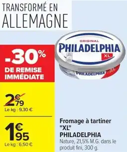 Carrefour Market Fromage à tartiner "xl" philadelphia offre