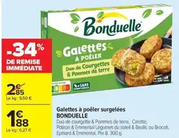 Carrefour Market Galettes à poêler surgelées bonduelle offre