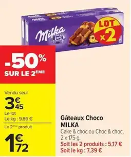 Carrefour Market Gâteaux choco milka offre