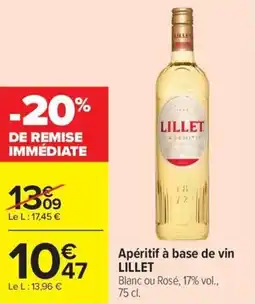 Carrefour Market Apéritif à base de vin lillet offre