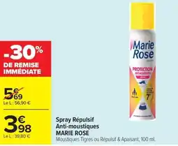Carrefour Market Spray répulsif anti-moustiques marie rose offre