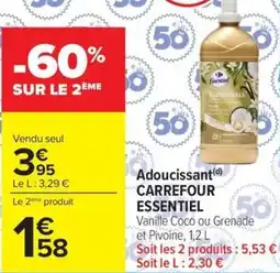 Carrefour Market Adoucissant carrefour essentiel offre