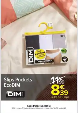 Carrefour Market Slips pockets ecodim offre